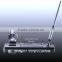 VIP business crystal globe office gift desktop set with pen holder, name card holder