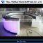 Beauty restaurant led lighting illuminated circle bar counter