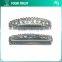 5MM Clear Cystal Rhinestone 5 Centimeter Round Frame Rhodium Metal Belt Buckle
