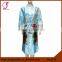 2705 Long Design Women Beautiful Girl Pattern Silk Floral Kimono