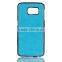 Metal+leather back case for Samsung galaxy S6 edge