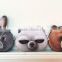 lovely cartoon animal style brown bear rabbit panda head 3D plush small money change purse