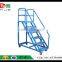 TJG CHINA Warehouse Climb The Ladder Mobile Platform Warehouse Shelf Ladder Truck Mute Wheel Rack