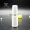 15ml round white airless pump bottle with gold ring