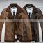 Fashion Mens winter warm genuine leather jacket