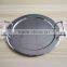 Stainless steel food safety round serving tray round plate with crystal diamond
