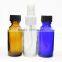 1oz Clear Boston Round glass Bottle with Black Cap