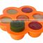Wholesale BPA free FDA food grade non stick 7 cups silicone ice cube trays for baby food