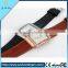 New arrival business casual fashion square quartz couples watches