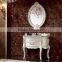WTS6022 luxury Elegant Goldleaf hotel Bathroom Vanity cabinets with Mirror for Master Room