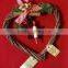 heart shape willow decoration for Christmas and wedding