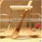 400ml Heat-resistant borosilicate glass cup with plastic lid and bamboo spoon