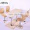 Double panel wood dining table