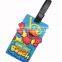 Custom 3D soft silicone luggage tag/ rubber bag tag/ pvc luggage tag