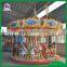 Outdoor playground rides musical carousel horses for children