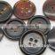 High End 4 Holes Real Brown Buffalo Horn Suit Button