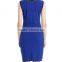 slim dress sleeveless dress knitted dress blue dress
