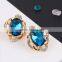 Online shop blue zircon stone necklace set crystal earring jewelry gold plated