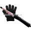 Oval shaped professional clipless curling wand with 0.75"-1.25" ionic ceramic tourmaline barrel
