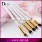 2016  Best private label 10pcs synthetic kabuki makeup brush with Black+ Silver