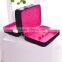 latest own design big eyes double layers fashionable women ladies cosmetic bag with metal handle
