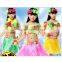 Hawaii Flower Necklace Leis Costume Girls Summer Luau Hula Grass Skirt