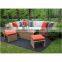 Latest design used sectional sofas outdoor rattan weave garden sofa set