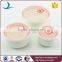 3pcs white porcelain ceramic microwave bowl set with lid