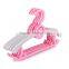 Pack of 5 Colorful Plastic Coat Hanger With Pants /Skirt Hooks With Cartoon Type