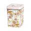 European Style Plastic Trash Can Bucket Square With Lid Trash Bin 13L