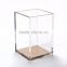 Customized Clear Acrylic table pen holder Square plastic pen cup