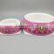 Hot Sale Custom Printed Double Lattice Melamine Dog Bowls,Puppy Bowls