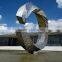 modern city polished metal craft stainless steel outdoor sculpture for garden