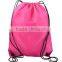 2016 Wholesale Promotion Basic Sport Drawstring Bag With Outer Mesh Pocket
