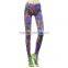 Custom Dry Fit Gym Fitness Leggings Spandex printing colorful Yoga Pants
