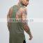High Quality New Design Custom Green Color Gym Wear Comfortable 100% Cotton Fashion Men's Sport Tops