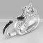 Trendy fashion wholesale fine jewelry romantic cz diamond engagement wedding ring set