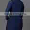 2016 long sleeve V neck black blue fat women dress