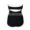 simple design black one piece swimsuit bating suit