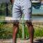 70% Cotton 30% Polyester mens gym fitness shorts Elasticated waist with drawstring