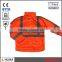 EN343 Safety hi vis coat reflective tapes jacket with ENISO 20471