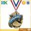 Irregular Shape Customer Own Logo Design Bronze Color Sport Medal With Ribbon