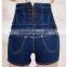 Hot Sale Women Fahion High Waist Single Breast Denim Pants Ladies Denim Shorts