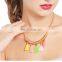 Tassel Colorful Ethnic Chunky Bib Pendant Chains Jewelry Necklace