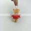 cheap teddy bear keychain toy 10cm with t-shirt custom logo