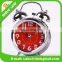 Spot suply silver classical quartz clock Metal bell ring the alarm clock