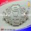 2017 Wholesale Custom Logo Metal 3D Embossed Badge Gold Color Plating