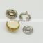 decorative custom brass ring snap button and stainless steel five prong button for garment