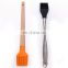Stainless steel silicone brush with high temperature feature for BBQ and cake baking