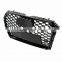 RS4 Style Honeycomb Type Mesh Gloss Black Front Grill 17-18 ST For Audi A4 S4 B9